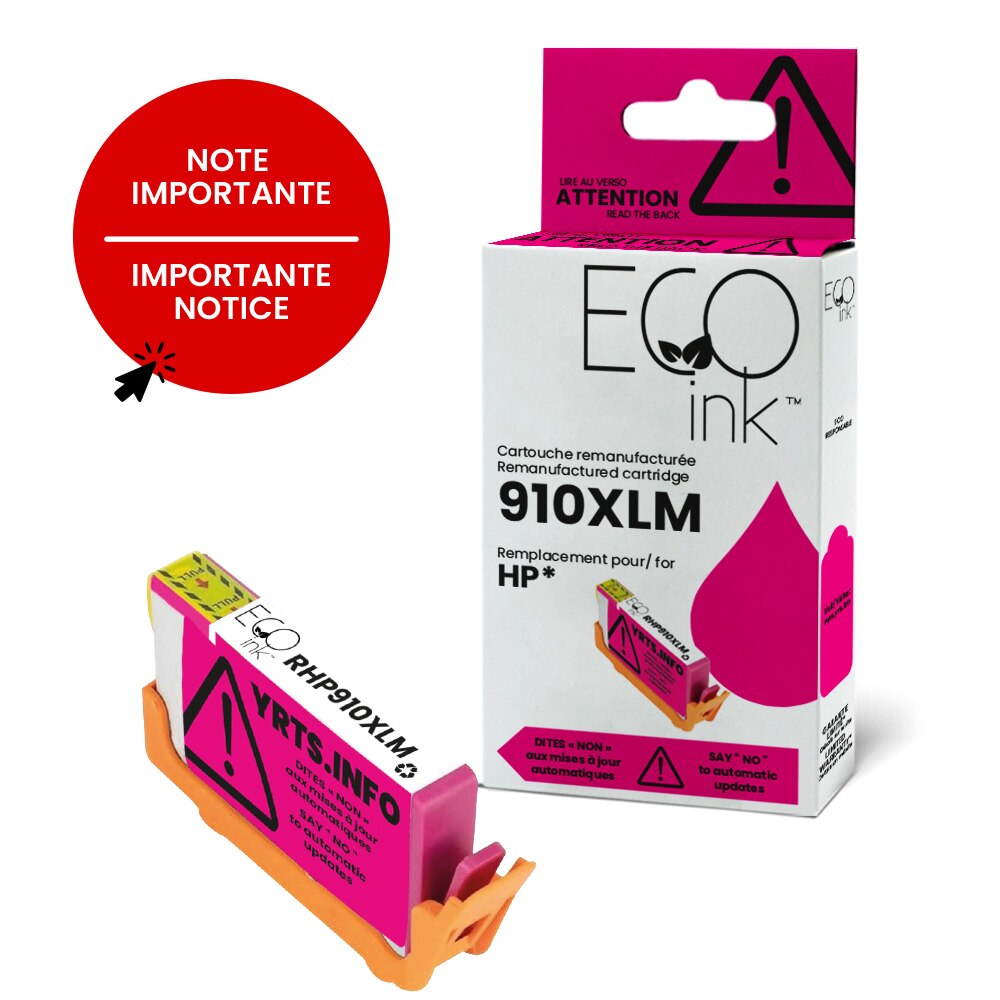 HP 910XL (3YL63AN) Reman Eco Ink YRTS Magenta 825 pages